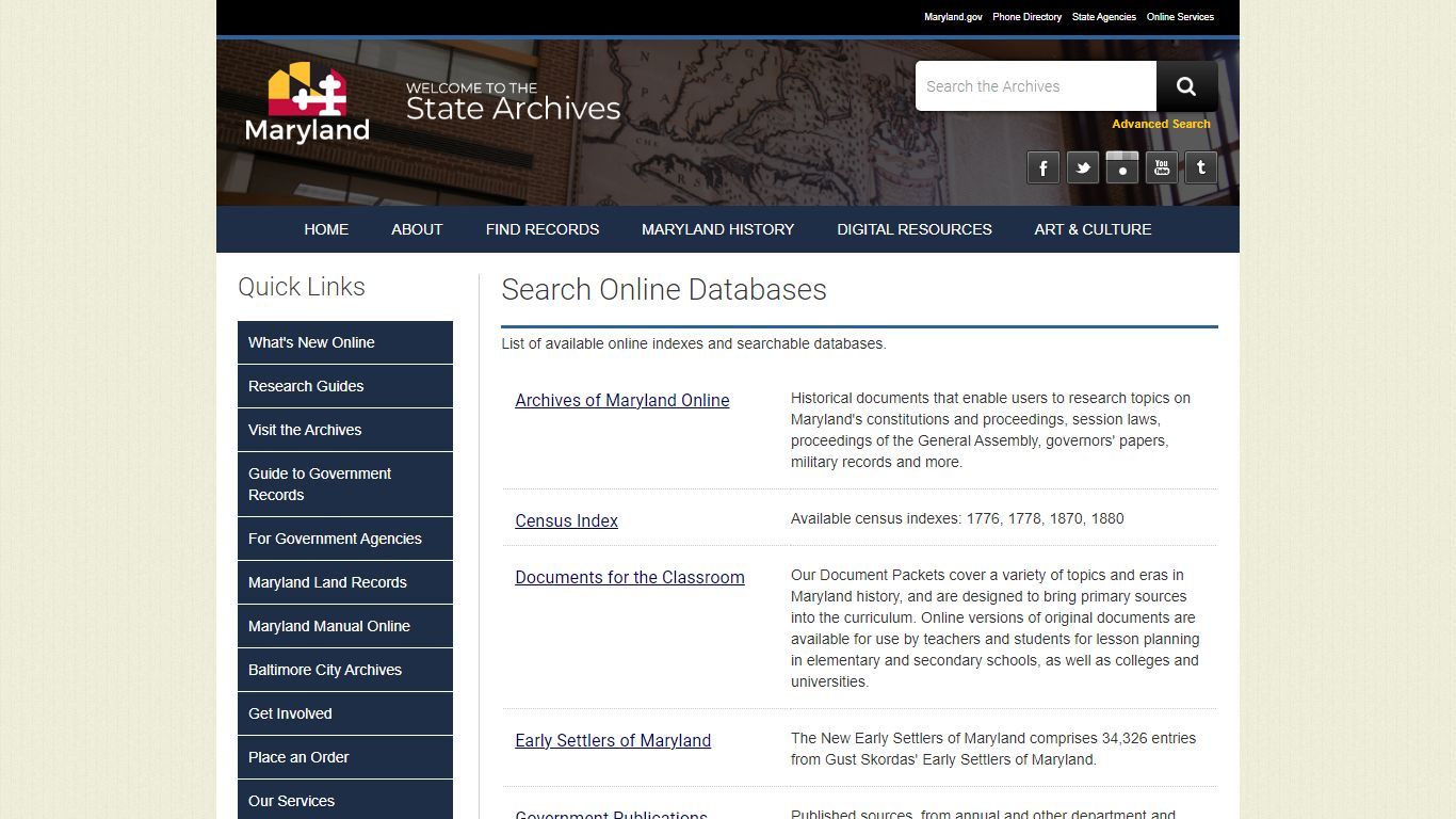Search Online Records - msa.maryland.gov
